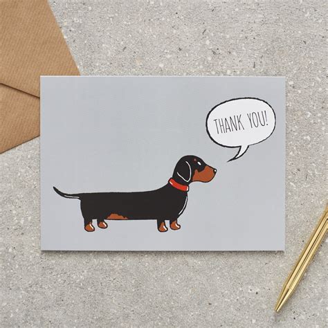 Shop our selection of designs from zazzle now! Dachshund / Sausage Dog Thank You Card £2.75 - Mischievous Mutts - Greeting Cards Sweet William ...
