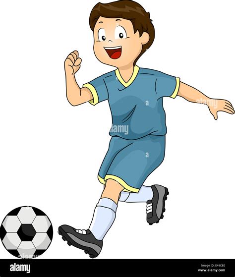 Kicking A Soccer Ball Clip Art