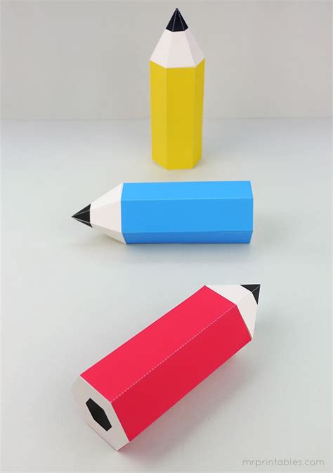 Free Printable Pencil Shaped T Boxes From Mr