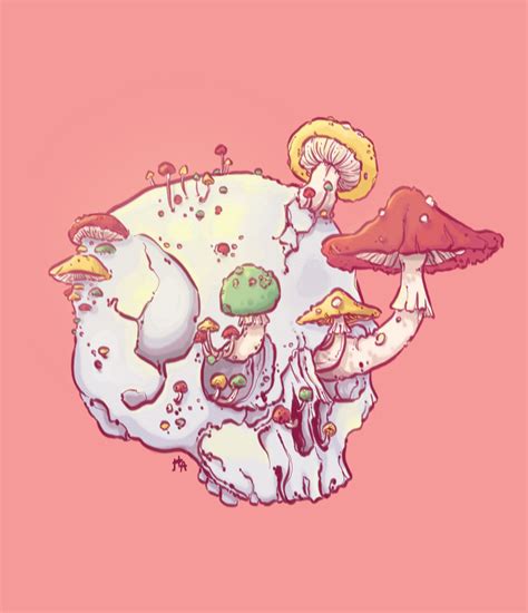 Skull No 1 The Mushrooms By Hypathie Aswang In 2022 Hippie Art Psychedelic Art Art