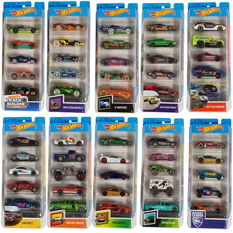 Mattel Hot Wheels 5 Car T Pack Assortment 12 Packs To Collect Ebay