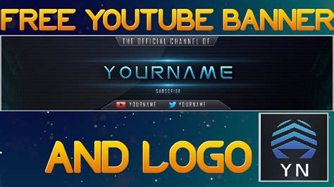 Free Youtube Banner And Logo Download Link Psd File Youtube
