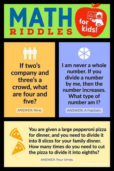 30 Math Riddles For Kids With Answers Of Course
