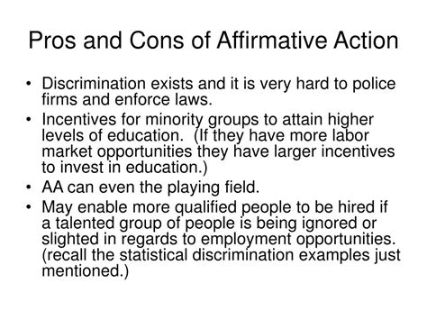 Affirmative Action Pros And Cons