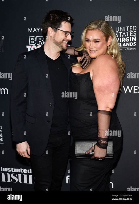 model hunter mcgrady right and husband attend the sports illustrated swimsuit 2022 issue