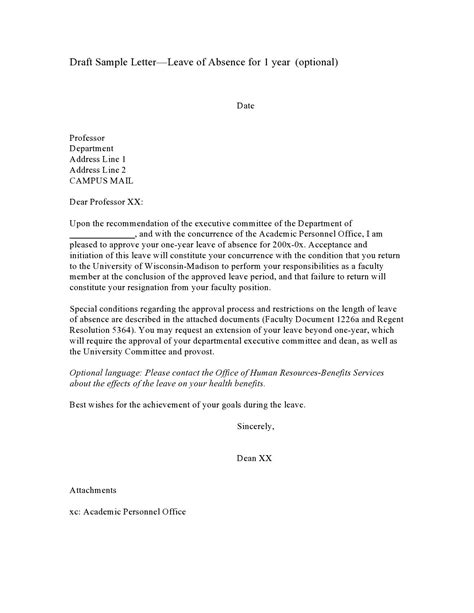 Sample Leave Of Absence Letter To Employee Database Letter Template Images And Photos Finder