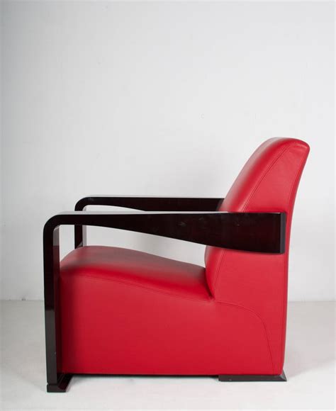 Dare to be bold and make a strong statement with a red leather chair from furniture village. Hugues Chevalier Lounge Chairs in Red Leather and ...