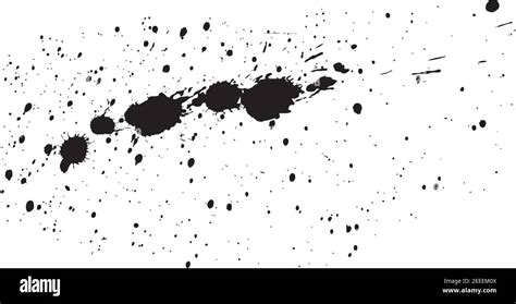 Vector Illustration Of A Black Ink Splatter On A White Background Stock