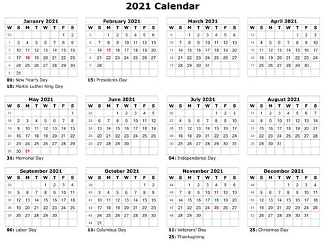 2021 Printable Calendar Monthly Calendar Printable Printable