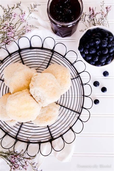 Brush the top of each biscuit with a little bit of buttermilk. Easy Buttermilk Biscuits - Domestically Blissful