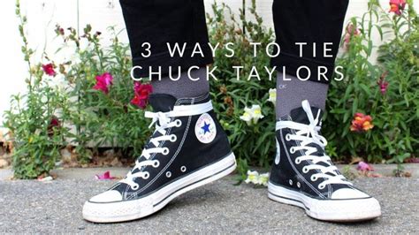 3 Different Ways To Tie Converse All Star Hi Easy Youtube
