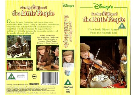 darby o gill and the little people 1959 on disney videos united kingdom vhs videotape