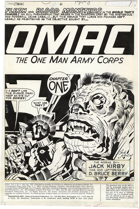 Original Comic Art By Jack Kirby Omac 6 P1 Nostalgic Investments