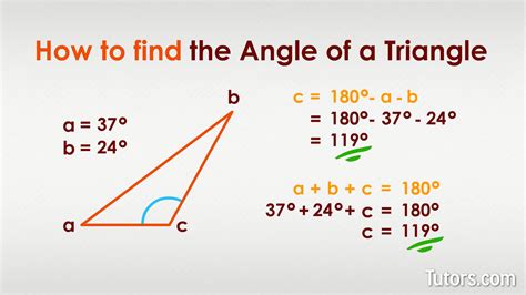 Geometry lesson 9c calculating 2 missing angles in an isosceles triangle anders. How to Find the Missing Angle of a Triangle (Video & Examples)