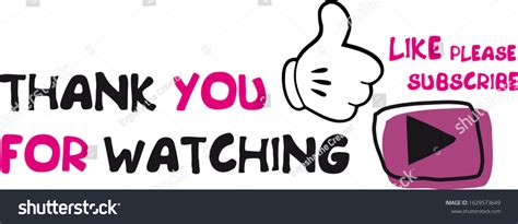 Thank You For Watching Please Like And Subscribe Royalty Free Stock