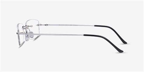 Ebb Rectangle Silver Rimless Eyeglasses Eyebuydirect Canada