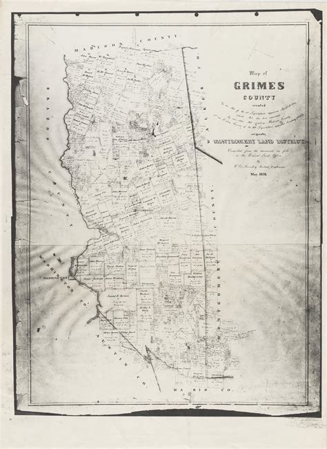 Ultime Promozioni Più Calde Hp 12 X 24 1836 1924 Map Of Grimes County