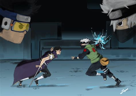 Obito And Kakashi Fight
