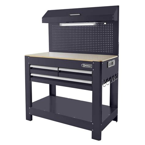 Kobalt 48 In W X 36 In H 3 Drawer Wood Work Bench At