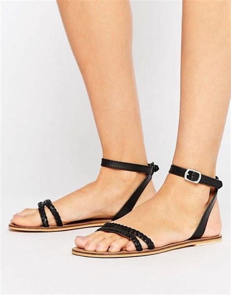 Asos Flery Leather Flat Sandals Asos Leather Sandals Flat Leather