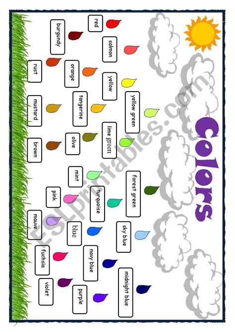 Worksheet On Colours Worksheets For Kindergarten