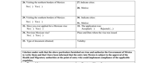 Mexico Visa Application Form ≡ Fill Out Printable Pdf Forms Online