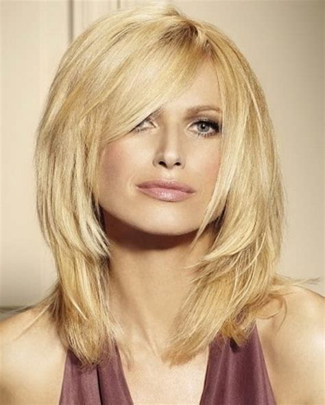 The choppy layers can provide you an asymmetrical or blunt look, depending on how your stylist. Choppy medium length haircuts