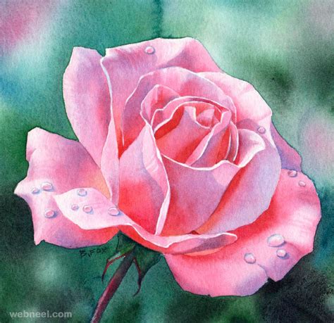 Watercolor Painting Flower 11