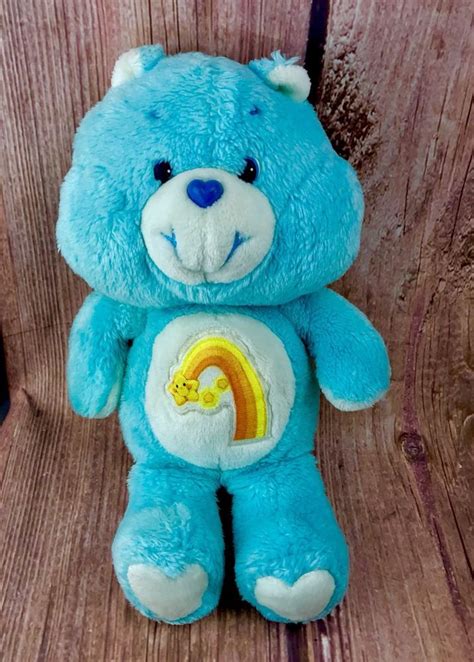 Large 1980s Vintage Care Bears Wish Bear 14 Plush Teddy Toy