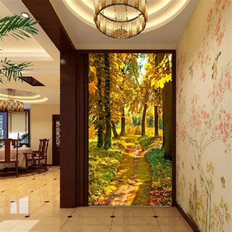 Beibehang 3d Stereoscopic Mural Wallpaper Entrance Hallway Background