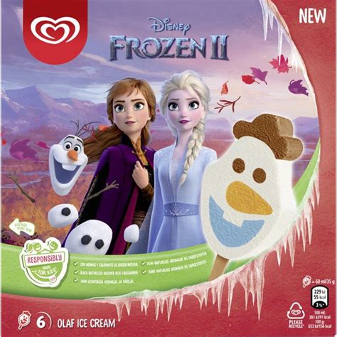 Gelado Frozen Ii Olaf Pack 6 Uidades Embalagem 60 Ml · Olá