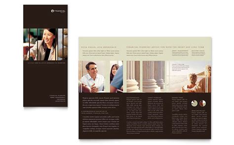 financial planner brochure template design
