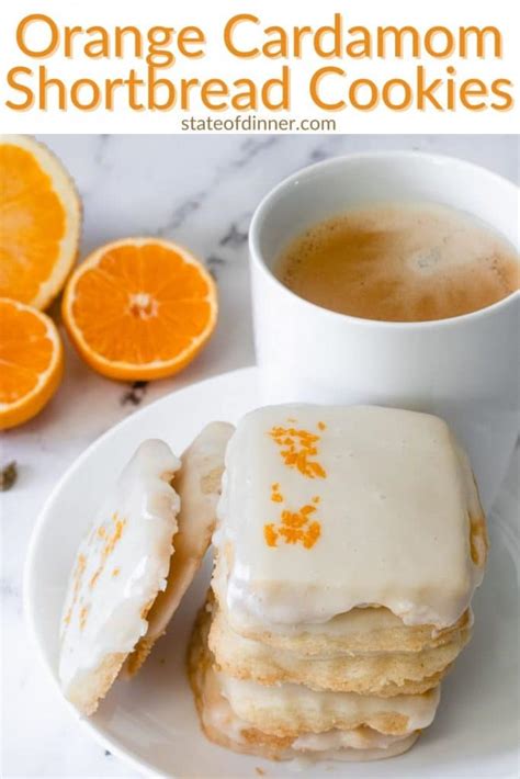 Cardamom Shortbread Cookies With Orange Glaze Recipe State Of Dinner