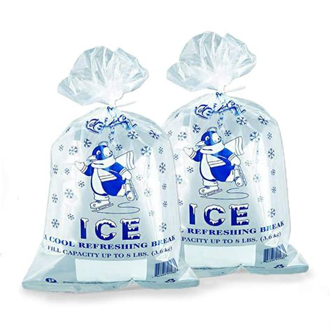 Pack Of 1000 Ice Bags With Twist Ties 12 X 21 Printed Bags Ice Bags