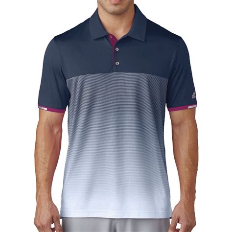 Adidas Golf 2017 Climachill Gradient Stripe Breathable Mens Golf Polo