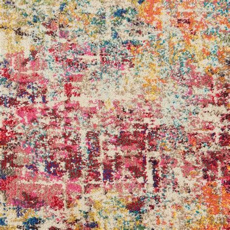 Nourison Celestial 2 X 6 Pinkcolor Indoor Abstract Area Rug In The Rugs