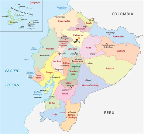 Ecuador Map With Provinces Images And Photos Finder