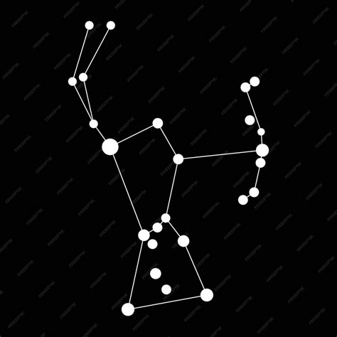 Premium Vector Orion Constellation Map Vector Illustration
