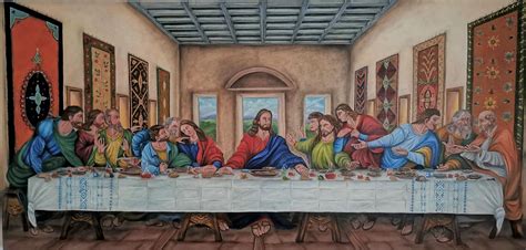 Das Letzte Abendmahl Painting Leonardo Da Vinci Art