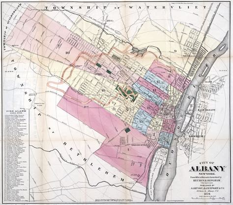 1874 Map Of Albany New York Etsy