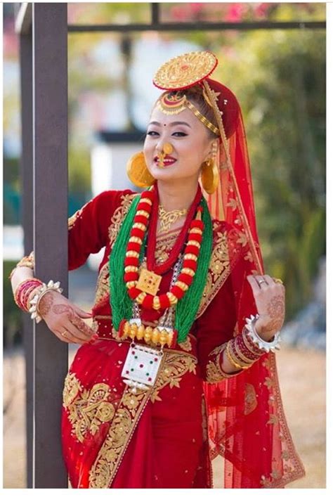 Beautiful Limbunepali Bride In A Traditional Limbu Outfit Dress Culture Boho Fashion
