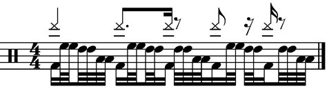 16th Note 43333 Rhythm With Sub Divided 32nds