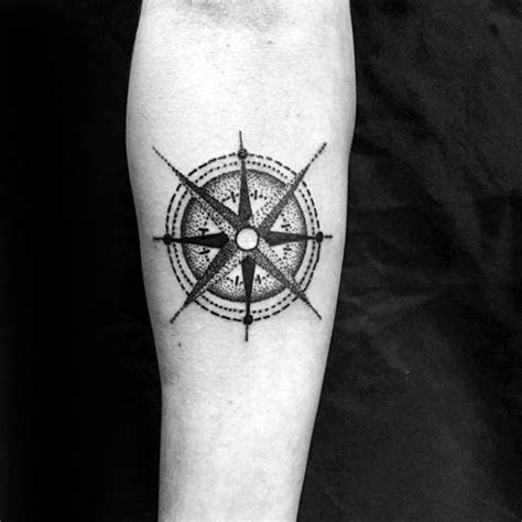 Compass Tattoo Men Forearm Foto Kolekcija