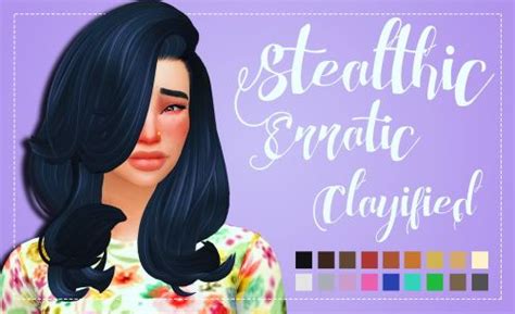 Weepingsimmer Stealthic Erratic Clayified Sims 4 Hairs Sims 4