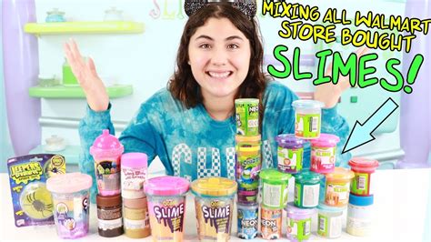 Mixing All New Store Bought Slimes From Walmart Slimeatory 448 Youtube