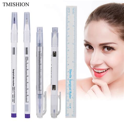 2 Sets Disposable Tattoo Skin Marker Pen 4 Types Waterproof Surgical