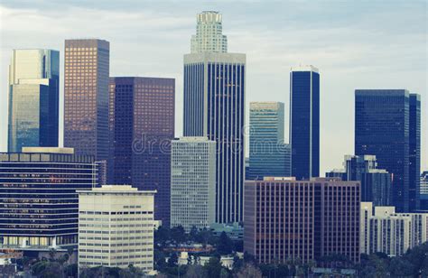 Los Angeles Skyline In Daytime Royalty Free Stock Photos