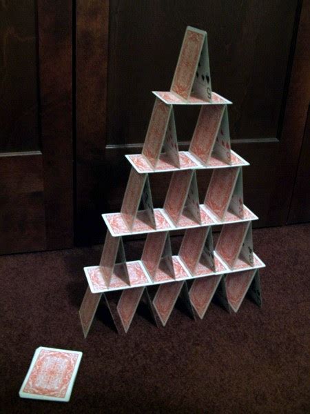 Things To Do Indoors Build Tower Of Cards