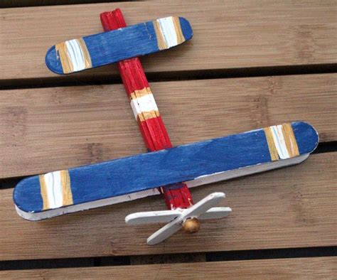 Airplane Craft Make A Wooden Toy Airplane Popsicle Stick Crafts For