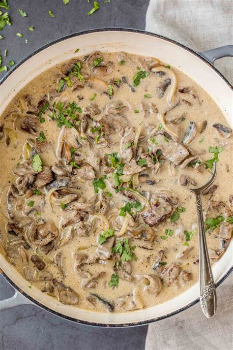 Classic Homemade Beef Stroganoff Recipe Tender Beef Smothered In A Creamy Mushroom Gravy Sauce